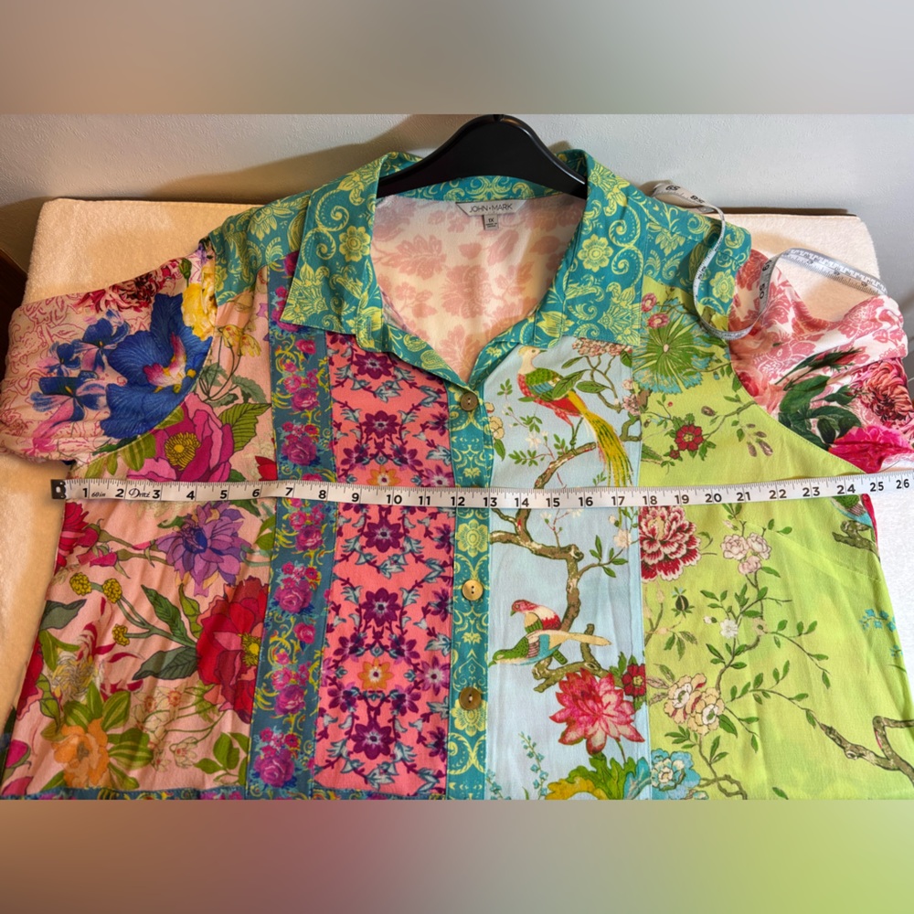 John Mark Multicolor Floral Button-Down Shirt - Picture 9 of 9